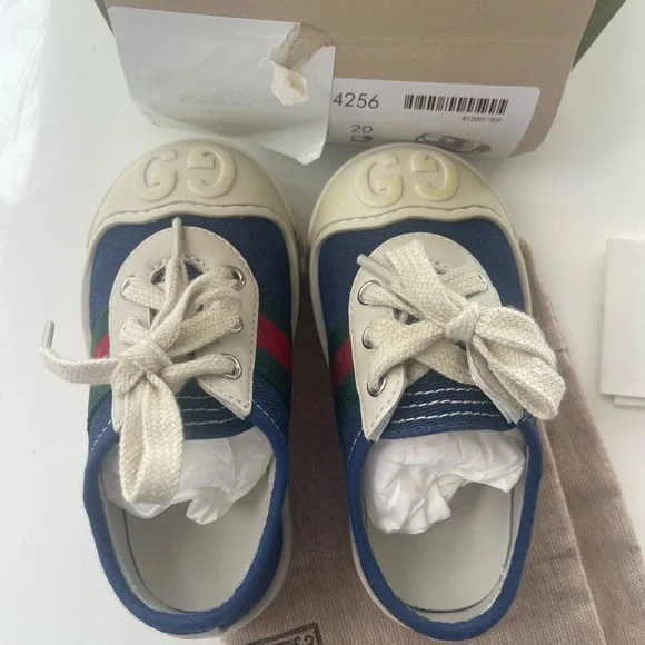 Gucci Kids Sneakers - Blue, White, Red, Green - Picture 2 of 7